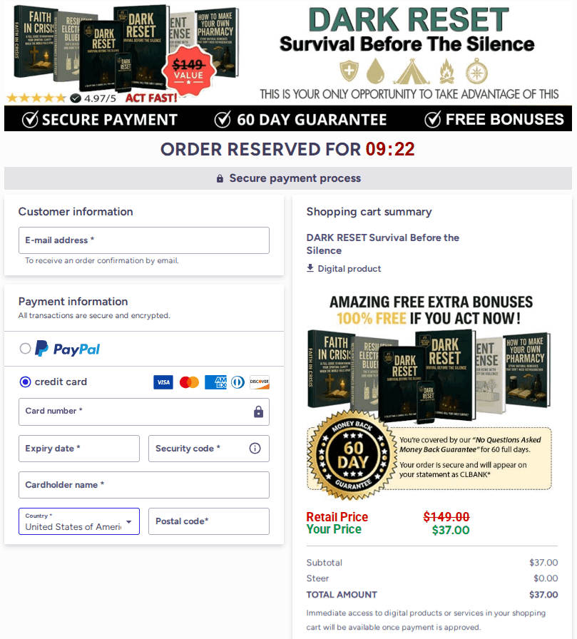 Dark Reset: Survival Before the Silence Checkout